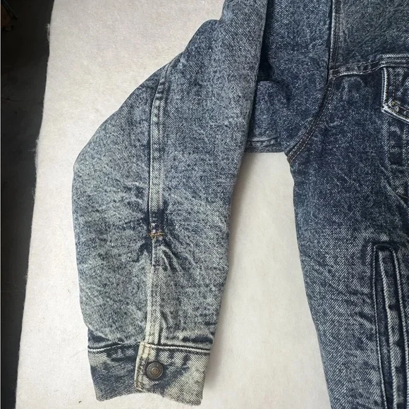 Levi Sherpa Jean Jacket San Francisco MediumUSA Made 80's Trucker Vintage Levi's - Picture 8 of 12